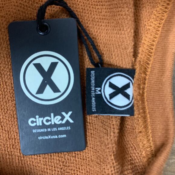 Circle X Cozy Raglan Oversized Comfy Crewneck Sweatshirt in Rust Loungewear - Picture 4 of 4